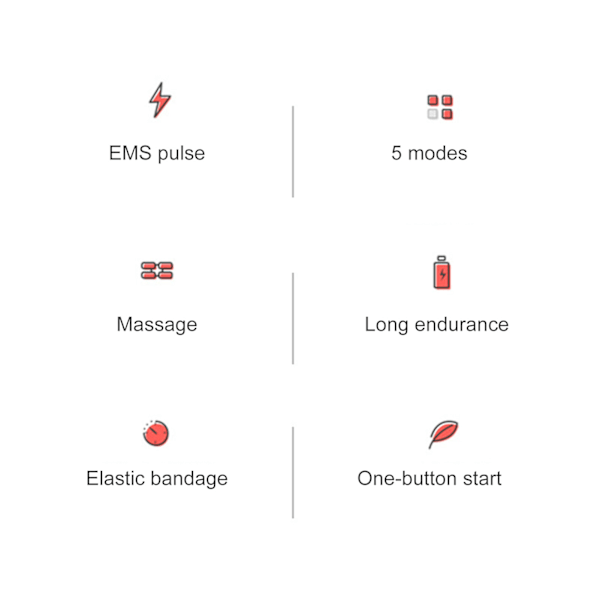 Hjemme-EMS Puls Beinmassasjer Smerte og Tretthet Relief Varmekompress Kalvemassasje Maskin Dobbel Bein