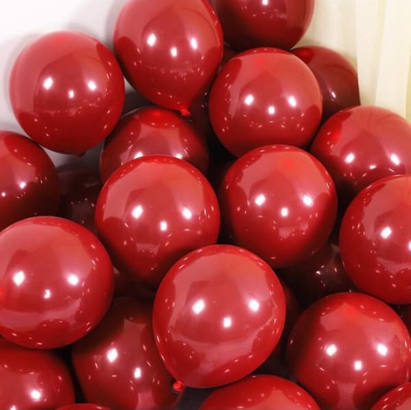 Set med 50 röda ballonger, 33,3 cm