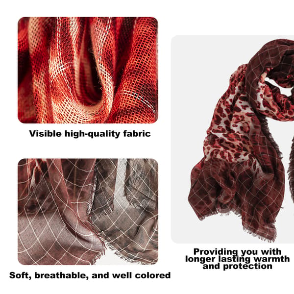 1 leopard print varmt medium-langt tørklæde afslappet tryk batch litterær retro hår tynd sektion temperament sjal kvinde
