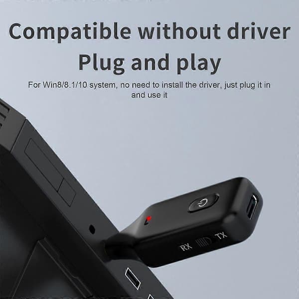 Lydadapter Bluetooth-kompatibel modtager sender 3.5MM interface AUX-adapter til bil hjemme-tv-computer
