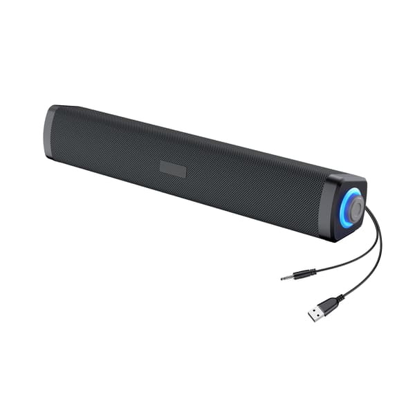 1 st svart bärbar Bluetooth-högtalare, med förbättrad bas, Blueto