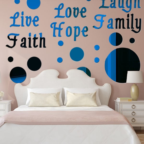 Solid Circle Kærlighed Liv Latter Vægsticker