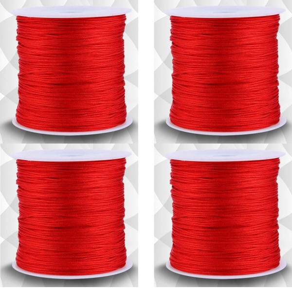GLOGLOW 20 Farver 100 m x 0,8 mm Rattail Satin Nylon Trim