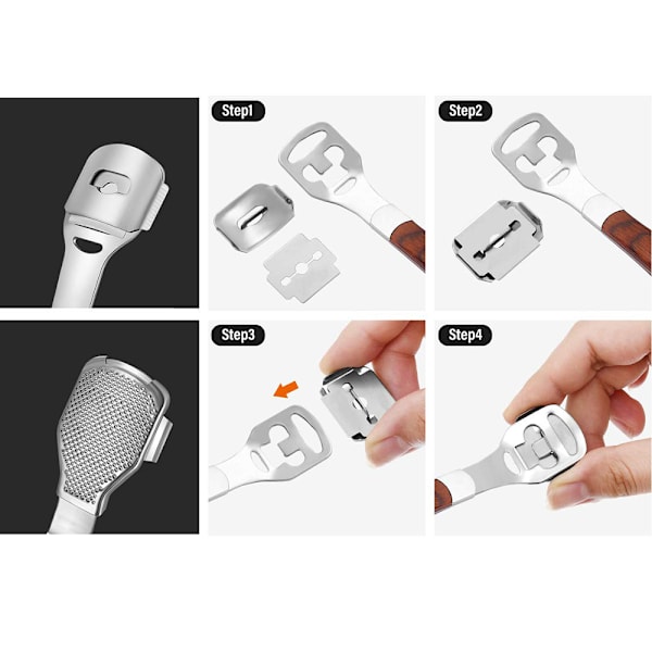 Pedikyr Callus Razor Fodfil Pleje Callus Remover Hård Hud Ra
