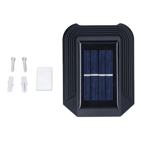 Solcellevegglamper Utendørs Eksteriør Lysarmatur 6LED IP65 Beskyttelse for Utendørs Dekorasjon Hage Hagegård Hvit Lys