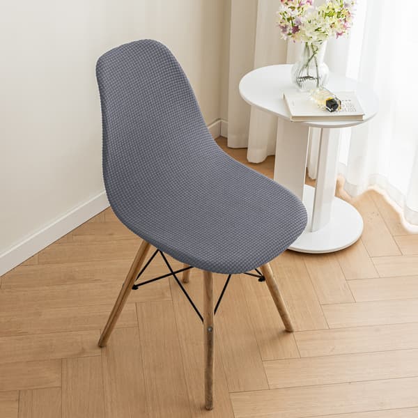 Sett med 6 Jacquard Stoltrekk, Avtakbare og Vaskbare, for Interiørdekorasjon, Grå