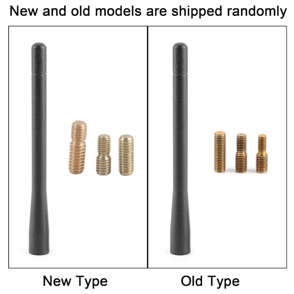 4,7 tommers kort bilantenne i aluminiumlegering, universell AM/FM-mast som passer til Chevy Silverado 1500 07‑19