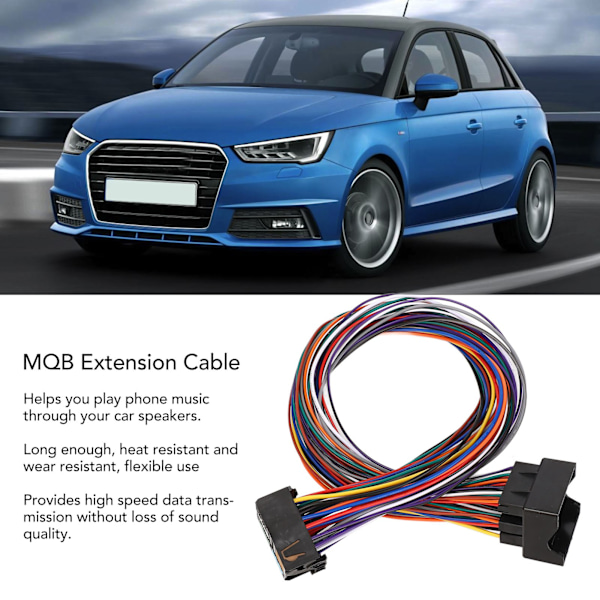 60 cm:n 52-nastainen MQB Quadlock-jatkojohto Bluetooth 5.0 5-12V autostereoiden kaiuttimille