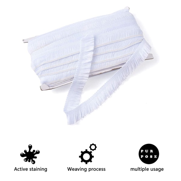 Polyester Frans Tofs Spets Trim Frans Fiber Trim för Sömnad Q