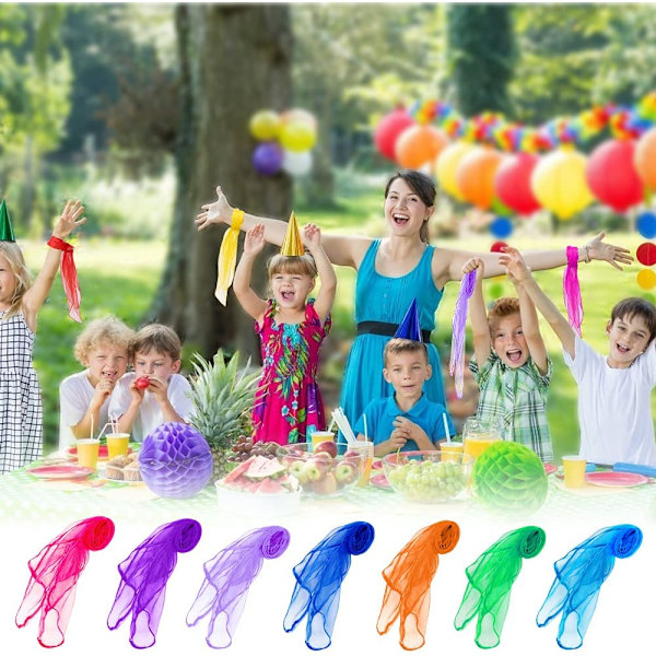 Paket med 12 jongleringsdukar, dansdukar, jongleringssjalar, gymnastikdukar för barn i förskolan, show, magdans 60 x 60 cm (12 dansdukar)