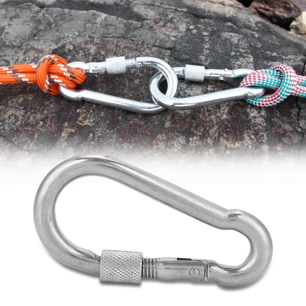 304 Rostfritt Stål Karbinhake Snabb Hängande Spänne Elastiskt Spänne Fjäderkrok (M12)