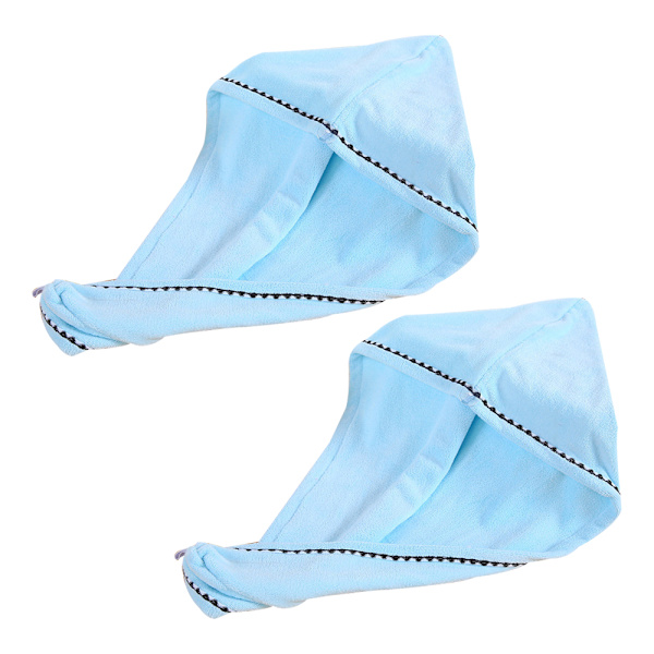 Hårhåndklæde Turban - 2-pak, Blødt, Absorberende Mikrofiber til