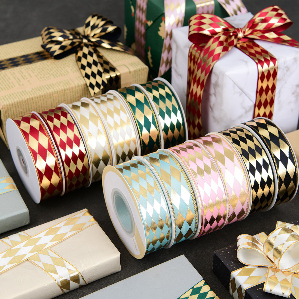 Diamant 2.5 Tryckt bandad bakgåva låda förpackning band diy