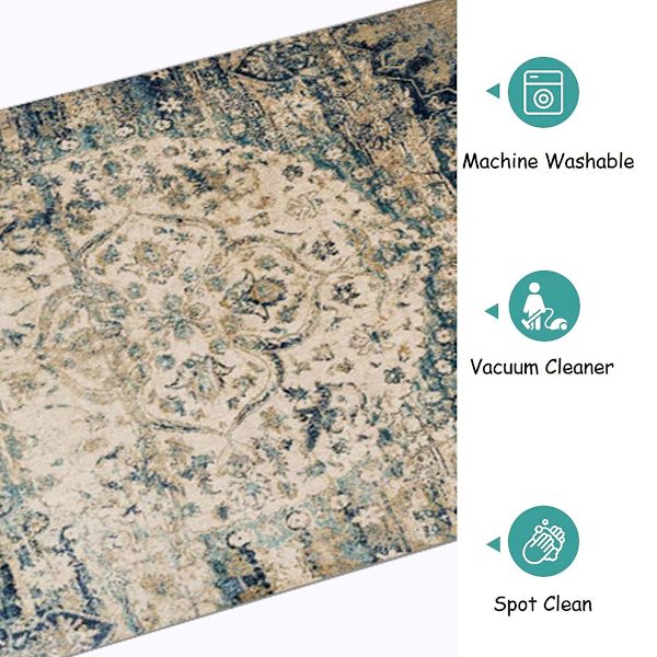 Pesun kestävä keittiömatto Etuovi Matto Liukumaton lemmikkiystävällinen Retro