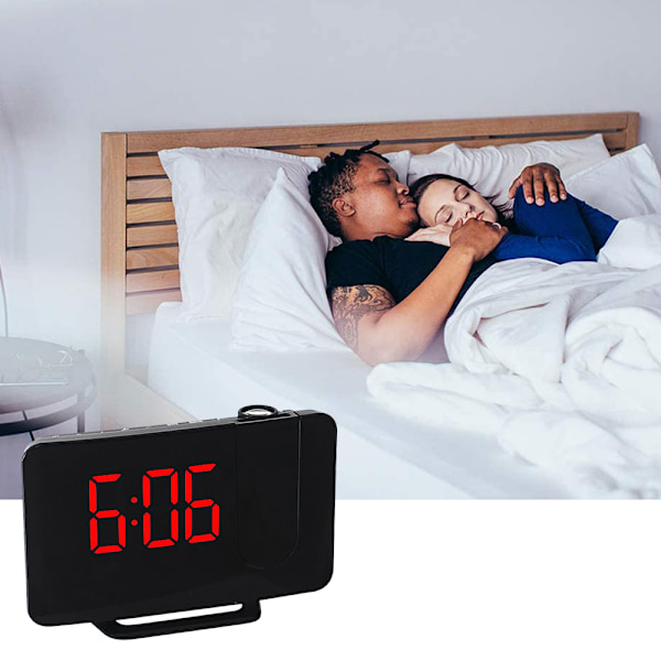 Radioprojektionsväckarklocka stor skärm LED-display