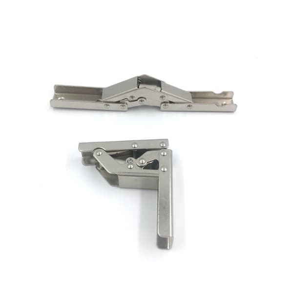 2 stk. 90 graders sammenleggbart hyllehengsel i rustfritt stål, skjult