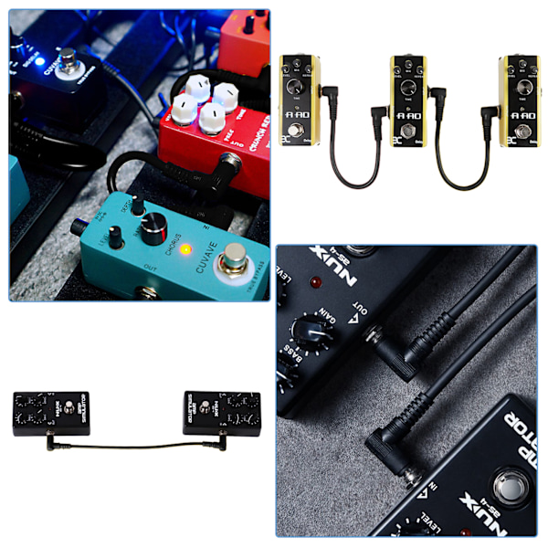 3 st gitarr effektkabel -15cm