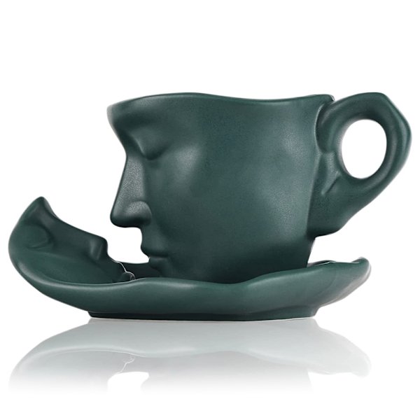 230ml kaffekop sæt, kreativ abstrakt kunst, kysse kaffekop