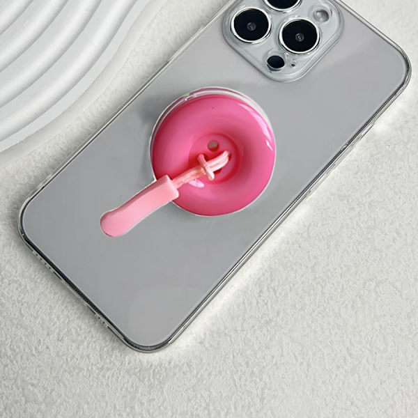 Universell vikbar telefonringhållare med greppknappsdesign, 2-pack
