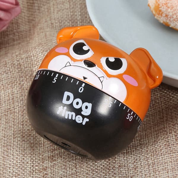 Miljövänlig Timer, Söt Hunddesign Giftfritt ABS-material Högt Alarm, Tids Påminnelse För Matlagning Och Bakning (Brun)