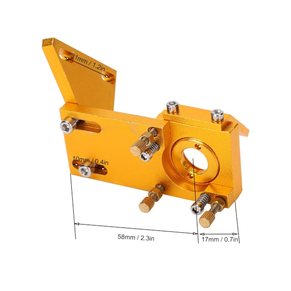 Laserkaiverruskoneen Linssin Kehys Täydellinen Pääsetti Tarkennuskiinnike Tarvikkeet Golden50.8