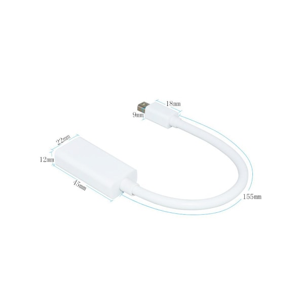 Mini DP till HDMI Adapter Converter för MacBook Air/ Pro,