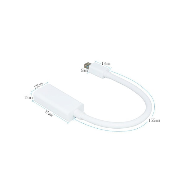 Mini DP till HDMI-adapterkonverter för MacBook Air/Pro,