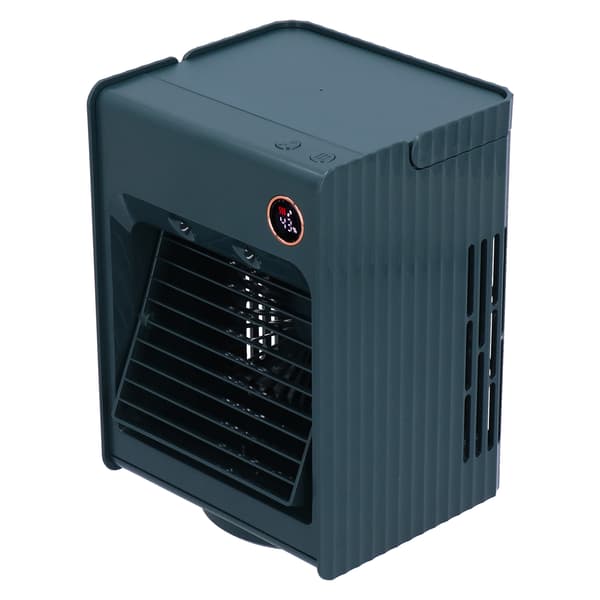 2-i-1 Oscillerende Spray Luftfugter Ventilator med Lys USB Opladning Desktop Luftkøler Ventilator til Hjemmet Grøn