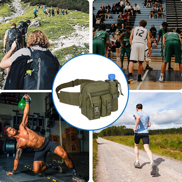 Sport vattenkokare midjeväska taktisk väska utomhus multifunktionell