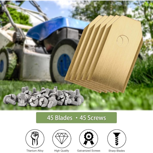Bladset för robotgräsklippare, rostfria blad för effektiv gräsklippning, lättinstallerat kit för problemfritt underhåll