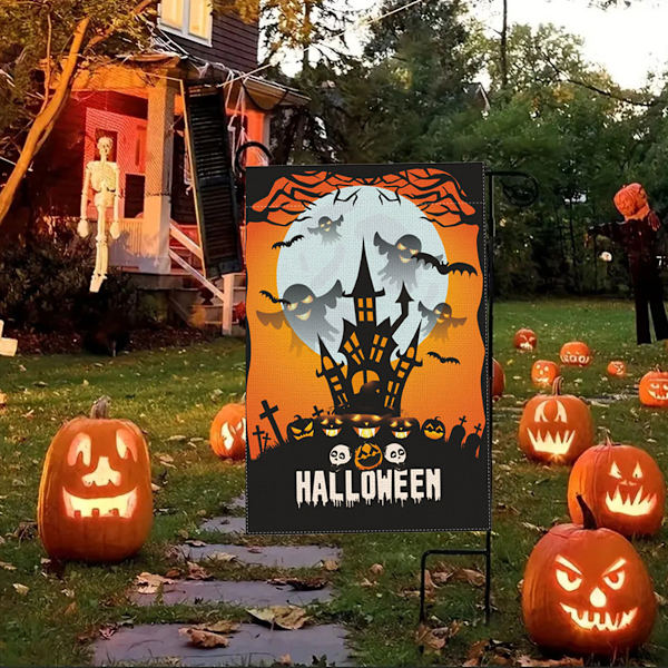 Halloween-puutarhalippu / talon banneri - 12x 18ft