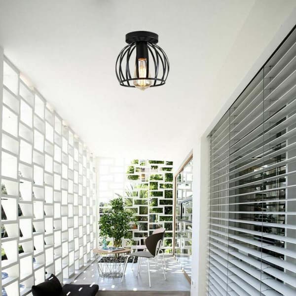Moderne jernmetalbur loftslampe, krystallysekrone planmontering forbedrer elegant appel til ethvert rum