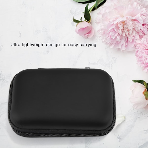 Bærbar lille øretelefonopbevaringskasse Carry Pouch Bag Box (Sort)