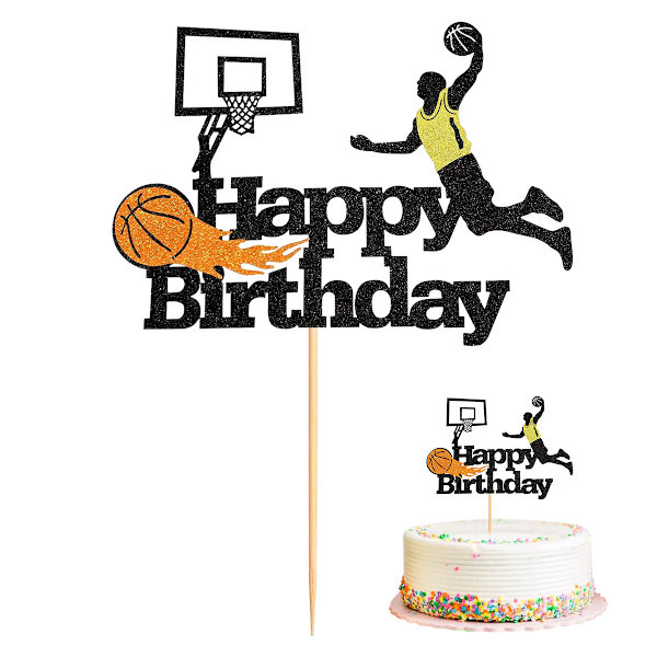 1 stk bursdagsbasketballkake kortinnsats