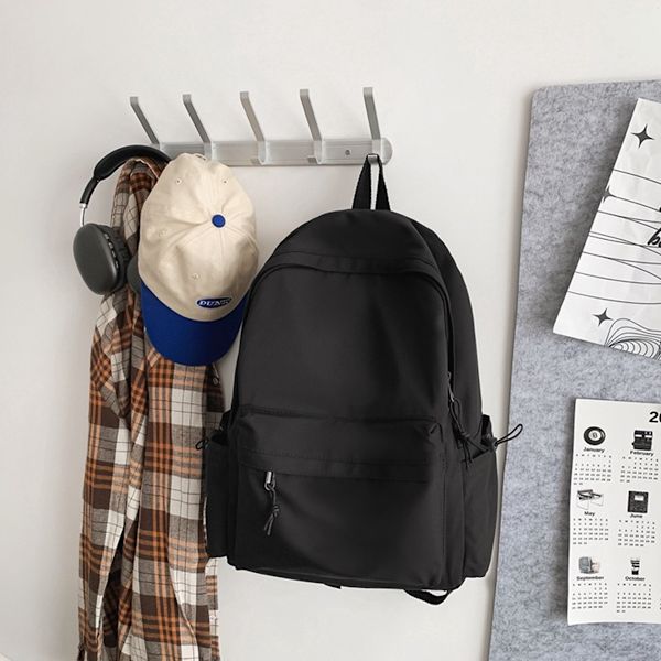 Skolebagg Svart Vanntett Boksekk Avslappet Lett