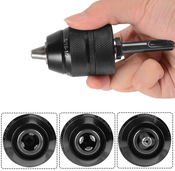 1/2\"-20UNF 2-13MM Kapasitet Nøkkelløs Slagchuck Drill Adapter Wit