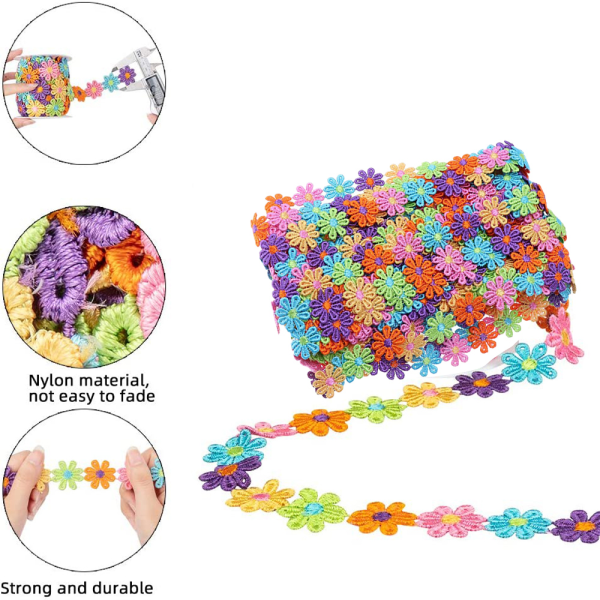 Daisy Sun Flower Decorating Spets och Trims för sömnad och konst