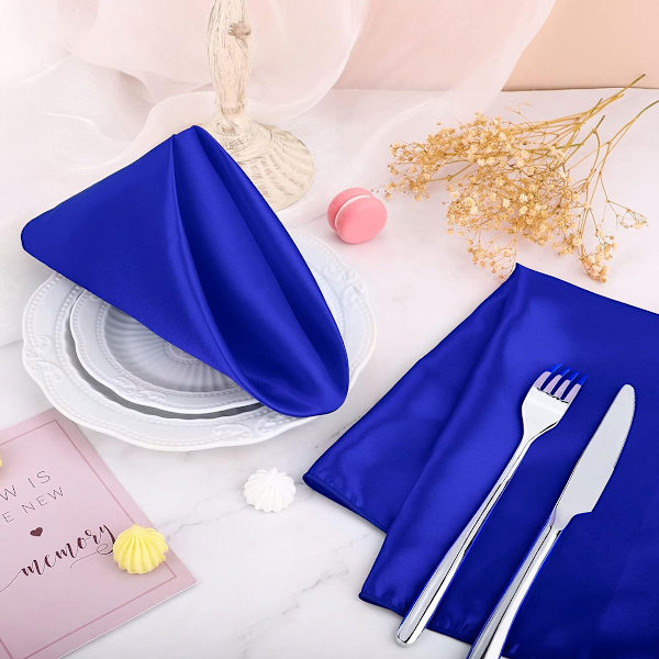 Satin Serviet Fold Serviet Kop Blomst Hår Tørre Hotel Klud Solid