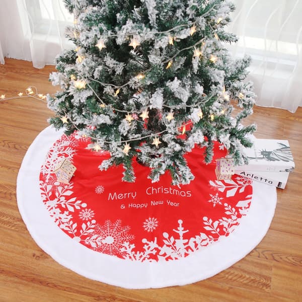 God Jul Julgransmatta Snöflinga Ornament Matta Golvmatta Basöverdrag Partydekoration Matta