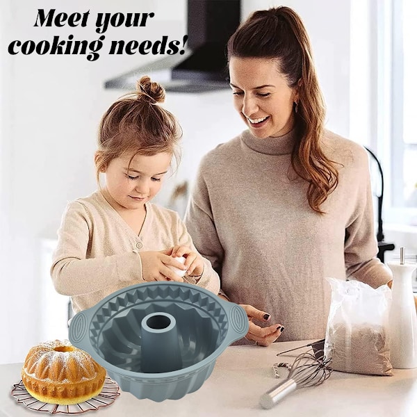 Silikonform för kakor, spiralmönstrad kakembryobakform, bakverktyg, chiffonkakform, non-stick kakform