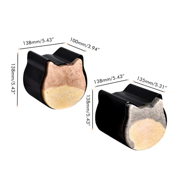 Aluminium Brödform, Katt Toastform, Söt Kattform Brödbakningsform Tårta Toast Bröd Bakform, Svart