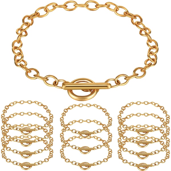Gem Armband Guldkedja Armband för Kvinnor Män Oval Gold 3a88 | Gold | Fyndiq