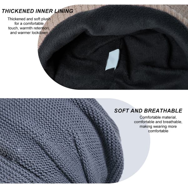 1 vinterfodrad varm utomhus varm pullover-mössa bred brätte visa ansikte litet öronskydd
