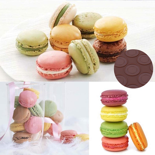 Bagemåtte i silikone, bagemåtte med 30 huller til macarons, silikoneform, non-stick belagt form til macarons