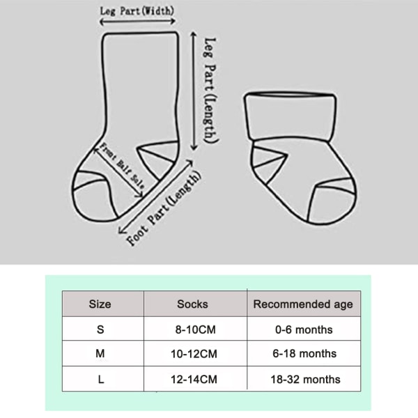 5 par nya varma babyfrottésockor, babystrumpor, tecknade baby