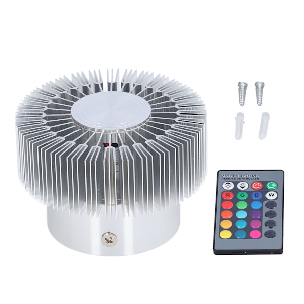 LED Taklampe 360° Lysende 24 Nøkler Kontroll LED Lampeperler 3W Solformet Vegglampe for Restaurant Cafe 85‑277V