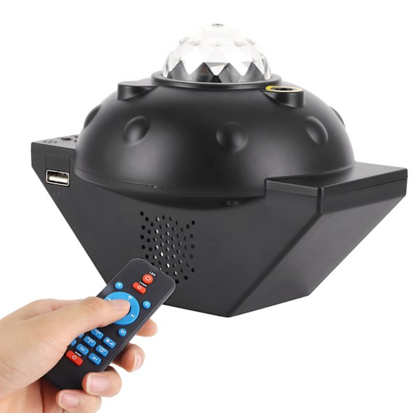 Bluetooth Projektorlampa Multifunktionell Fjärrkontroll Timer USB-lampa för Semesterfest 100-240V UK-kontakt