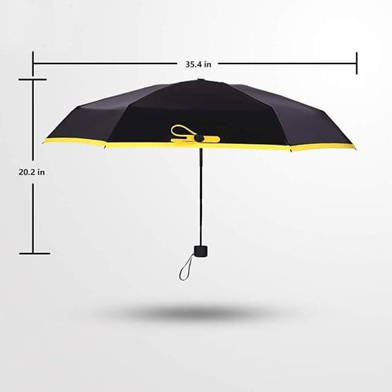 Mini Kompakt Paraply Vindtett Reise Sol & Regn - UV Beskyttelse