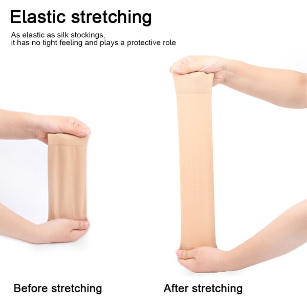 4 Par Elbow Warmers - Sort + Hudfarvet - Størrelse M