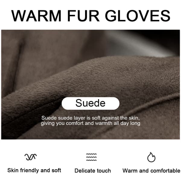 Varma vinterhandskar pekskärm mode vindtäta handskar för flickor
